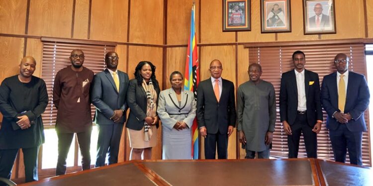 Prime Minister Cleopas Sipho Dlamini has received a courtesy visit from the executives of the MTN Group, who are in the country meeting their key stakeholders. Photo: Eswatini Government