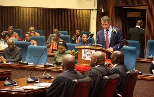 Minister Finance Neal delivering the budget speech today