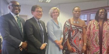 Minister HRH Prince Lonkhokhela meets with World Bank officials to discuss funding for Eswatini's energy expansion under the ASCENT project.