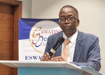 Board Chairperson Sammy Dlamini addressing shareholders during the EswatiniMed Annual General Meeting at the Hilton Garden Inn, announcing the restoration of unity and stability within the organization. Photo: Adekunle Owolabi/Independent News Eswatini