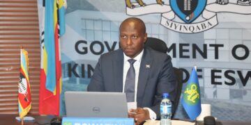 Prime Minister Russell Mmiso Dlamini during the online SADC Summit.