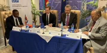 European Union and Eswatini officials sign a 15-million-Emalangeni grant to support renewable energy adoption in MSMEs.