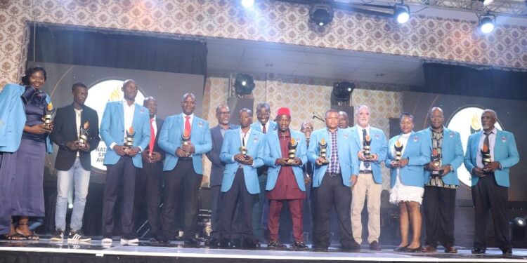 Winners and dignitaries celebrate excellence at the 5th Eswatini Sports Awards held at Esibayeni Lodge. Photos by Ministry of Sports, Culture and Youth Affairs.
