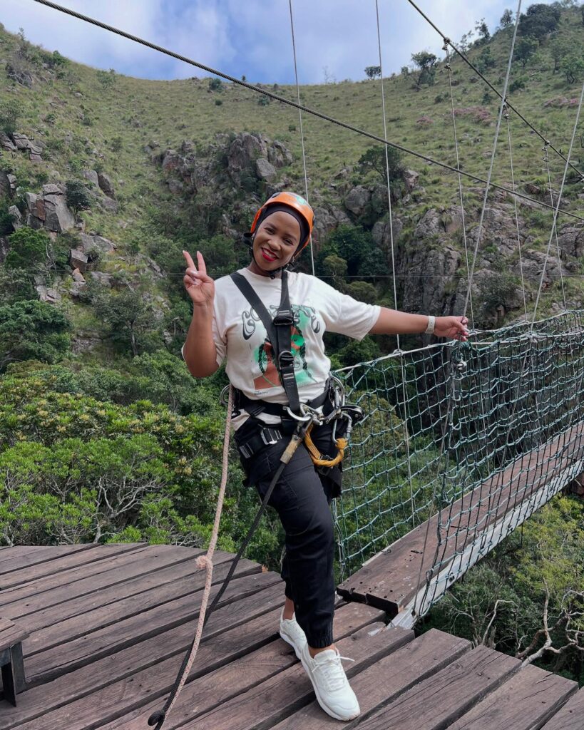Chunky Mdluli-Dlamini enjoyed the thrilling Malolotja Canopy Tour as part of Eswatini Tourism’s Easter campaign. Photos: Eswatini Tourism