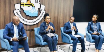 EWSC's Managing Director Jabulile Mashwama launches the prepaid water metering system