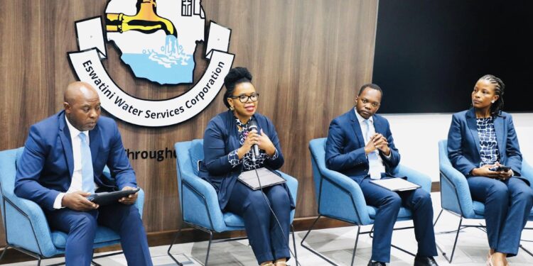 EWSC's Managing Director Jabulile Mashwama launches the prepaid water metering system