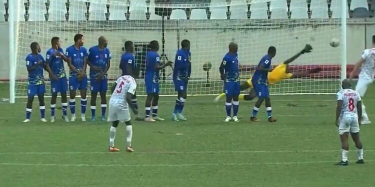 Emmanuel Vincent's expertly taken free-kick in the 92nd minute ensured a 3-3 draw for Mauritius.