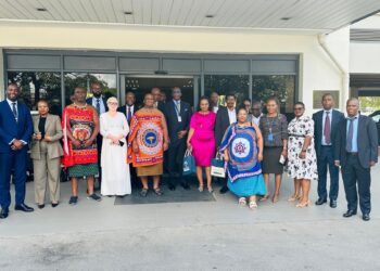 Eswatini delegation meets with Zambia's NAPSA to learn about pension fund transformation.