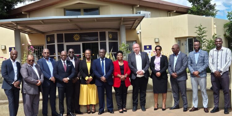 Dr. Loretta Mkhonta, CEO of ESHEC, representing Eswatini’s higher education sector in a high-level delegation with the European Union to discuss national development and skills advancement.