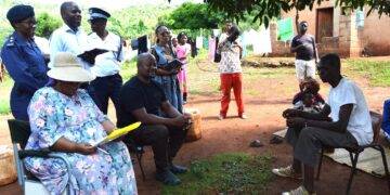Deputy Prime Minister Thulisile Dladla engages with residents of Madlangemphisi Inkhundla during a visit to ten vulnerable households identified for housing support under the King’s directive to provide decent shelter.