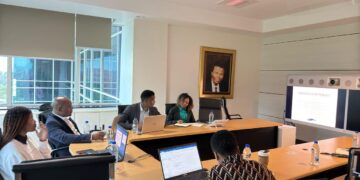 RSTP Business Incubator and ENIDC representatives discuss funding opportunities for startups in Eswatini.