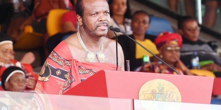 His Majesty King Mswati III speaking at the Easter Sunday