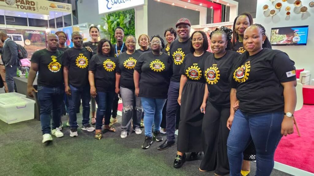 Honourable Sikhumbuzo Dlamini, Acting Minister for Tourism and Environmental Affairs, pictured with Eswatini tourism stakeholders during the Africa Travel Indaba in Durban.