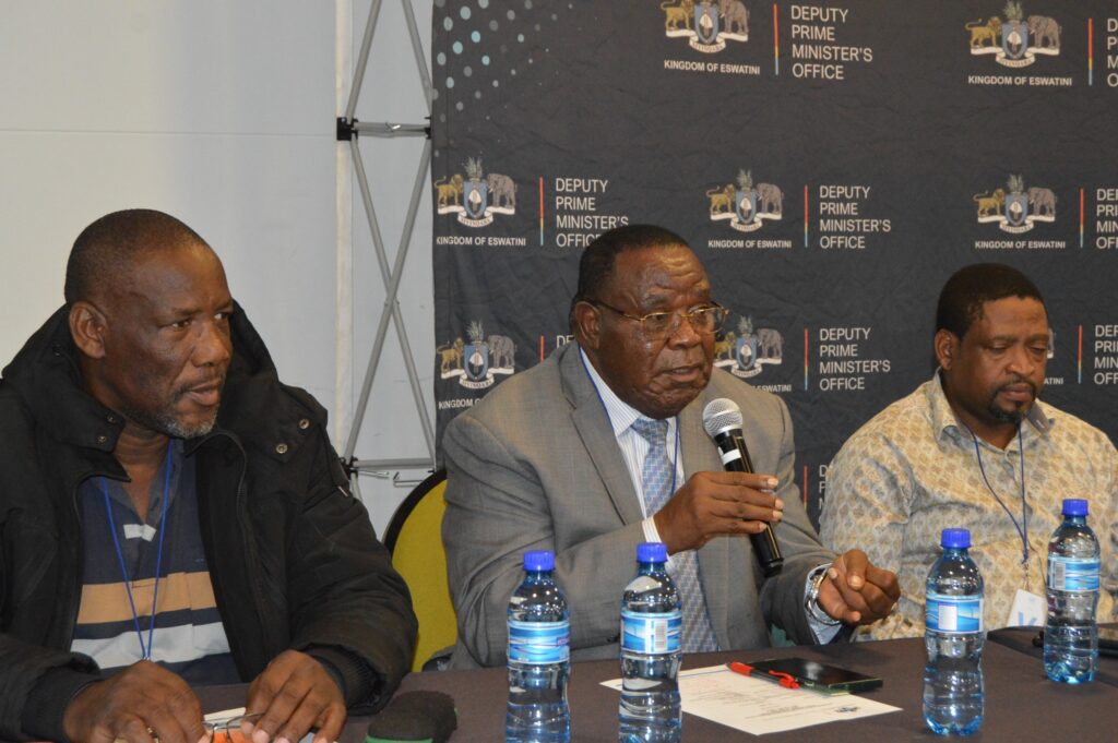 Parliamentarians and media producers engage during the review session of Asibambaneni Sibengumndeni, a new television series focused on reuniting families across Eswatini.