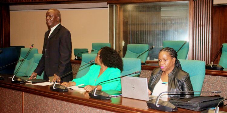Minister Prince Simelane presents the Law Reform and Development Bill, 2024 to the Ministry of Justice Portfolio Committee.