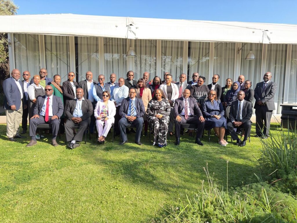 Delegates from SADC Member States pose for a group photo during the regional workshop on strengthening participation at the International Labour Conference.