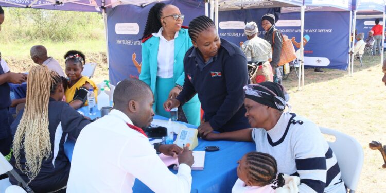 Residents of Mantjonga receive free health services, including screenings, vaccinations, and medical advice, during a community outreach at the Philani Maswati Centre.