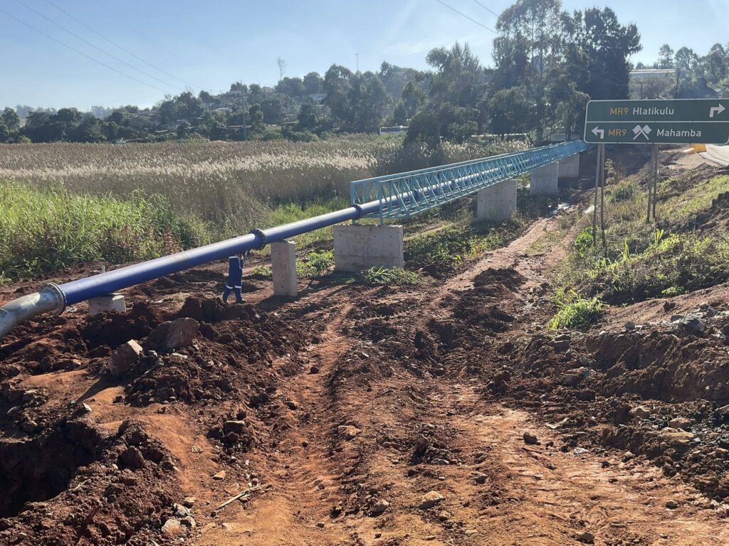 Members of the joint task team inspect ongoing construction at the Manzini and Nhlangano water and sanitation project sites, assessing progress on key infrastructure aimed at improving community access to clean water.