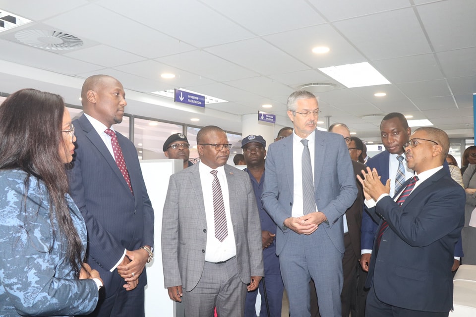 Prime Minister Russell Dlamini, Minister of Commerce, Industry and Trade Manqoba Khumalo, EU Ambassador to Eswatini Karsten Mecklenburg, and other stakeholders at the launch of the Business One Stop Shop (BOSS) in Mbabane.