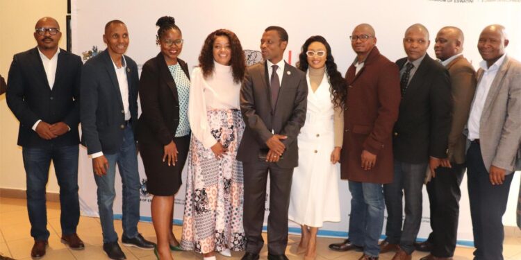 Minister of Foreign Affairs and International Cooperation, Senator Pholile Shakantu, with global delegates at the UN Peacekeeping Ministerial Meeting in Berlin. Photo by Ministry of Foreign Affairs, Eswatini