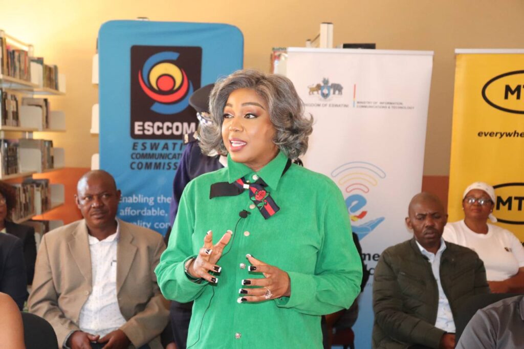 Minister Savannah Maziya pictured during the launch of the Youth Digital Skills Training Programme in Lavumisa, where she called on rural youth to become digital innovators and leaders in technology.