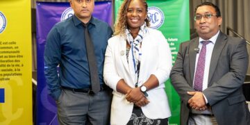 Pamela Chirwa, Deepchandsingh Jagai, and George Ah-Thew during the SADC workshop on using mobile phone data to improve regional statistics in Johannesburg, May 2025.