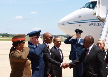 President Cyril Ramaphosa arrives in the United States ahead of his meeting with former US President Donald Trump to discuss trade relations. Photo by Presidency South Africa