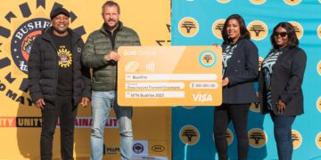 FNB Eswatini representatives at the sponsorship announcement event held at House on Fire, Malendela, Malkerns, ahead of the 2025 MTN Bushfire Festival.