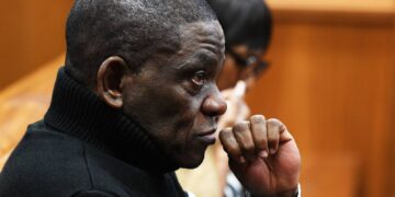 Pastor Timothy Omotoso appeared nervous in the Gqeberha High Court, where judgment was delivered in his latest court application as part of his attempt to have the case against him fail. Photo: Lulama Zenzile