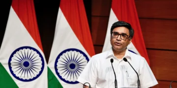 India’s Foreign Secretary Vikram Misri addresses a press conference, in New Delhi, India on Wednesday [Manish Swarup/AP Photo]