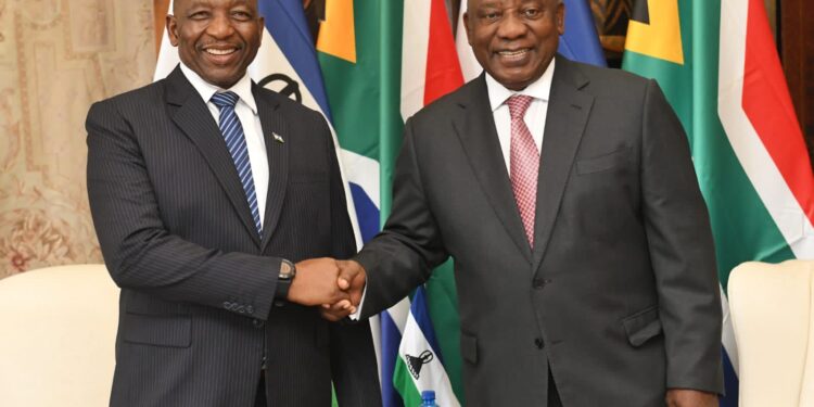 President Cyril Ramaphosa and Prime Minister Samuel Ntsokoane Matekane met in Maseru, Lesotho, during the Second Session of the Bi-National Commission (BNC) between South Africa and Lesotho.