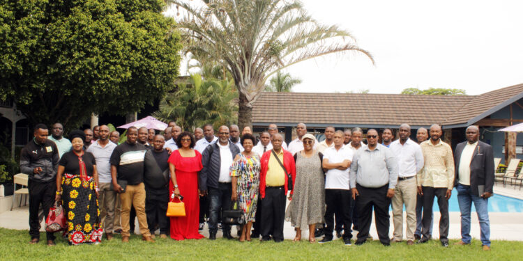 Manzini — Stakeholders pose for a group photo during a workshop hosted by FAO Eswatini, in partnership with the Ministry of Housing & Urban Development and ELGA, to empower local authorities on proposed core indicators and the development of resolutions and guidelines for sustainable green cities.