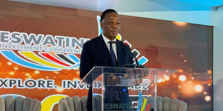 HRH Prince Lonkhokhela addresses delegates at the Eswatini Investment Conference, urging investors to explore opportunities in the mining and energy sectors.