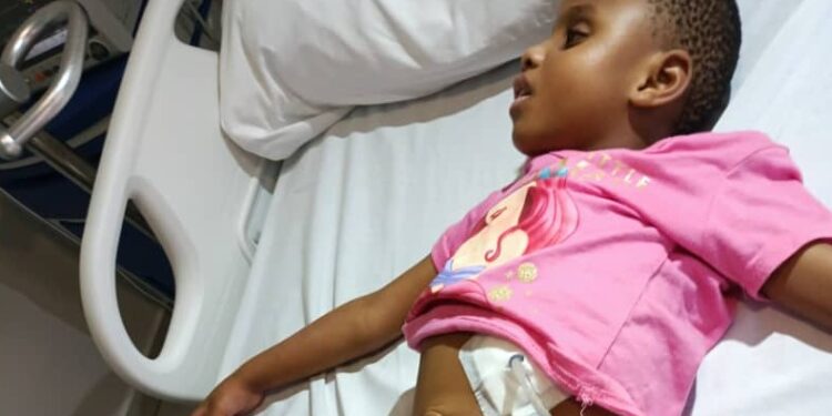 Six-year-old Abongile Dlamini, bravely battling a rare skull condition known as Cloverleaf deformity