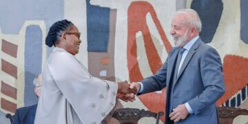 Deputy Prime Minister Thulisile Dladla shares a moment with Brazilian President Luiz Inácio Lula da Silva during the II Brazil-Africa Dialogue on Food Security, Fight Against Hunger, and Rural Development held in Brasília, Brazil.