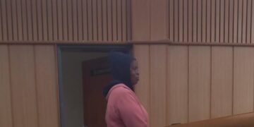 Hlengiwe Prescious Sibandze who is accused of multiple selling of a plot appeared at the Mbabane Magistrates Court on Thursday (Pic: Khulekile Mhlanga)