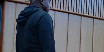 Sandile Mavimbela in the dock at the Mbabane Magistrate Court.