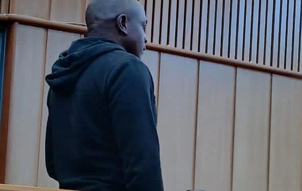 Sandile Mavimbela in the dock at the Mbabane Magistrate Court.