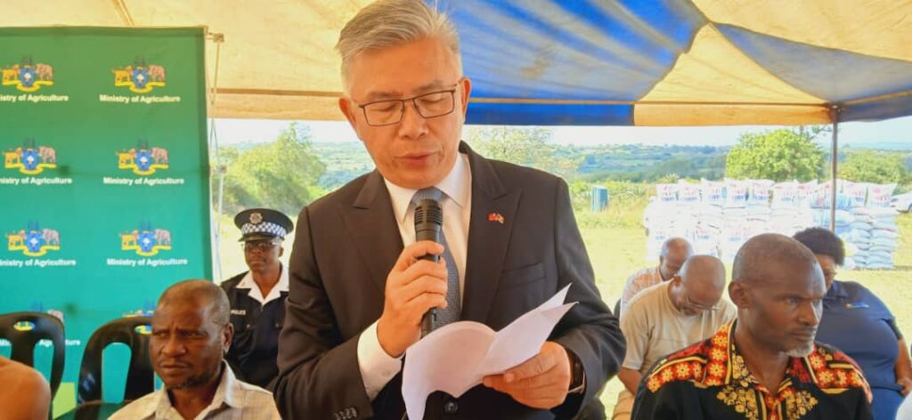 The Republic of China (Taiwan) Ambassador to Eswatini, Jeremy Liang delivery his speech