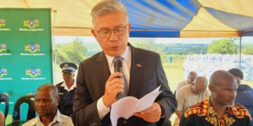 The Republic of China (Taiwan) Ambassador to Eswatini, Jeremy Liang delivery his speech