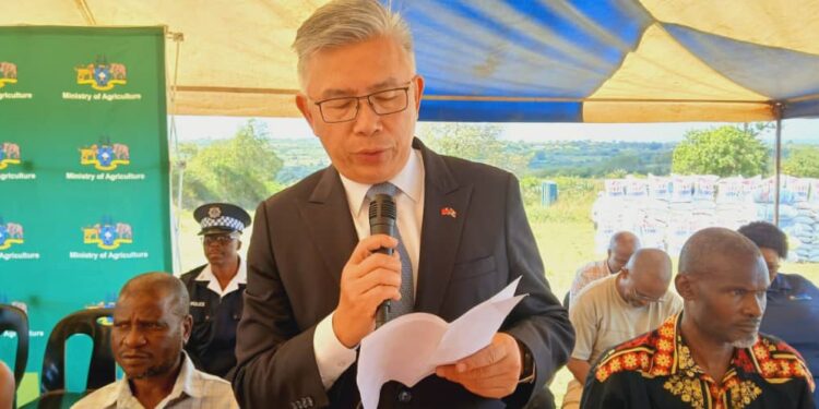 The Republic of China (Taiwan) Ambassador to Eswatini, Jeremy Liang delivery his speech