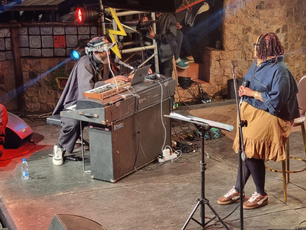Nduduzo Makhathini and Omagugu delivering a soulful, spiritual performance that moved the MTN Bushfire audience.