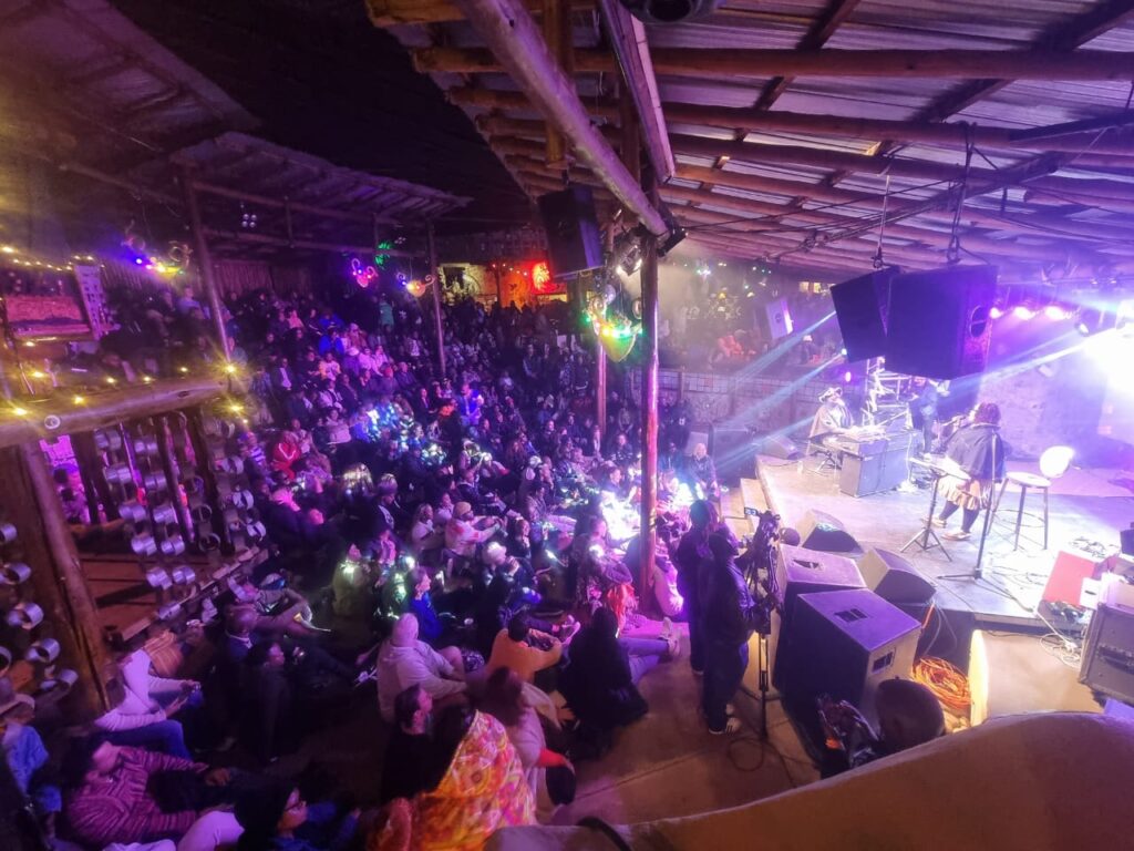Nduduzo Makhathini and Omagugu delivering a soulful, spiritual performance that moved the MTN Bushfire audience.