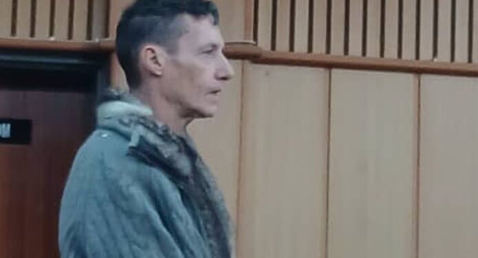 Simon Conway in court today on charges of assault (pic: Lindelwa Myeni)