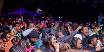 Partygoers enjoying the vibe at Mdzimba View Shisanyama.