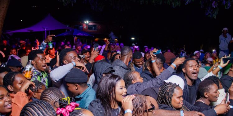Partygoers enjoying the vibe at Mdzimba View Shisanyama.
