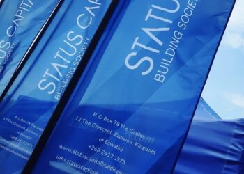 Tear drop banner of the Status Capital Building Society