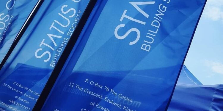 Tear drop banner of the Status Capital Building Society