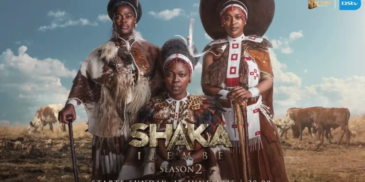 Official artwork for Shaka iLembe Season 2, capturing the epic return of the legendary Zulu king’s story.
