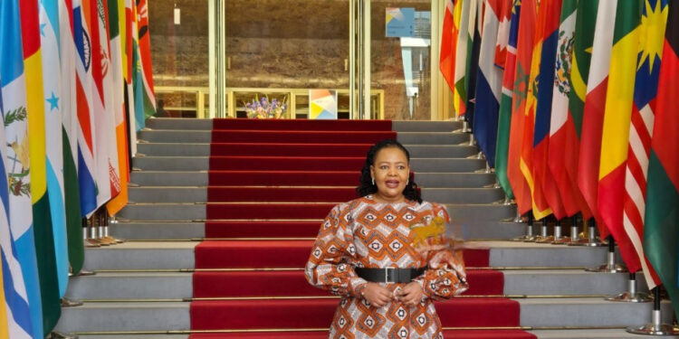 Minister of Foreign Affairs and International Cooperation, Senator Pholile Shakantu, with global delegates at the UN Peacekeeping Ministerial Meeting in Berlin. Photo by Ministry of Foreign Affairs, Eswatini
